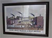 Framed Frank Jones' Brewery Print