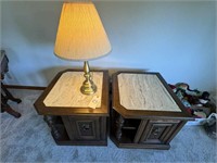 2 End Tables and Lamp