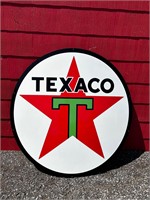 5ft Round Metal Texaco Sign