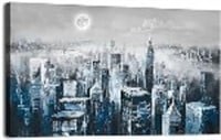 Abstract New York City Canvas Wall Art for Living