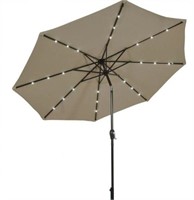 SunVilla 10ft Round Umbrella with Solar LED