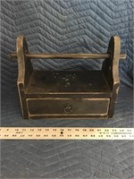 Vintage Paper Towel Holder Stand with One Drawer