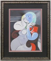 NUDE WOMAN IN RED CHAIR GICLEE BY PABLO PICASSO