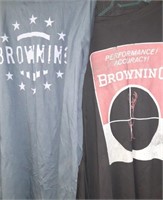 Two, new, Browning,  long sleeve t-shirts.  Size