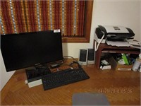 Computer Monitor, Keyboard, Printer, Speakers