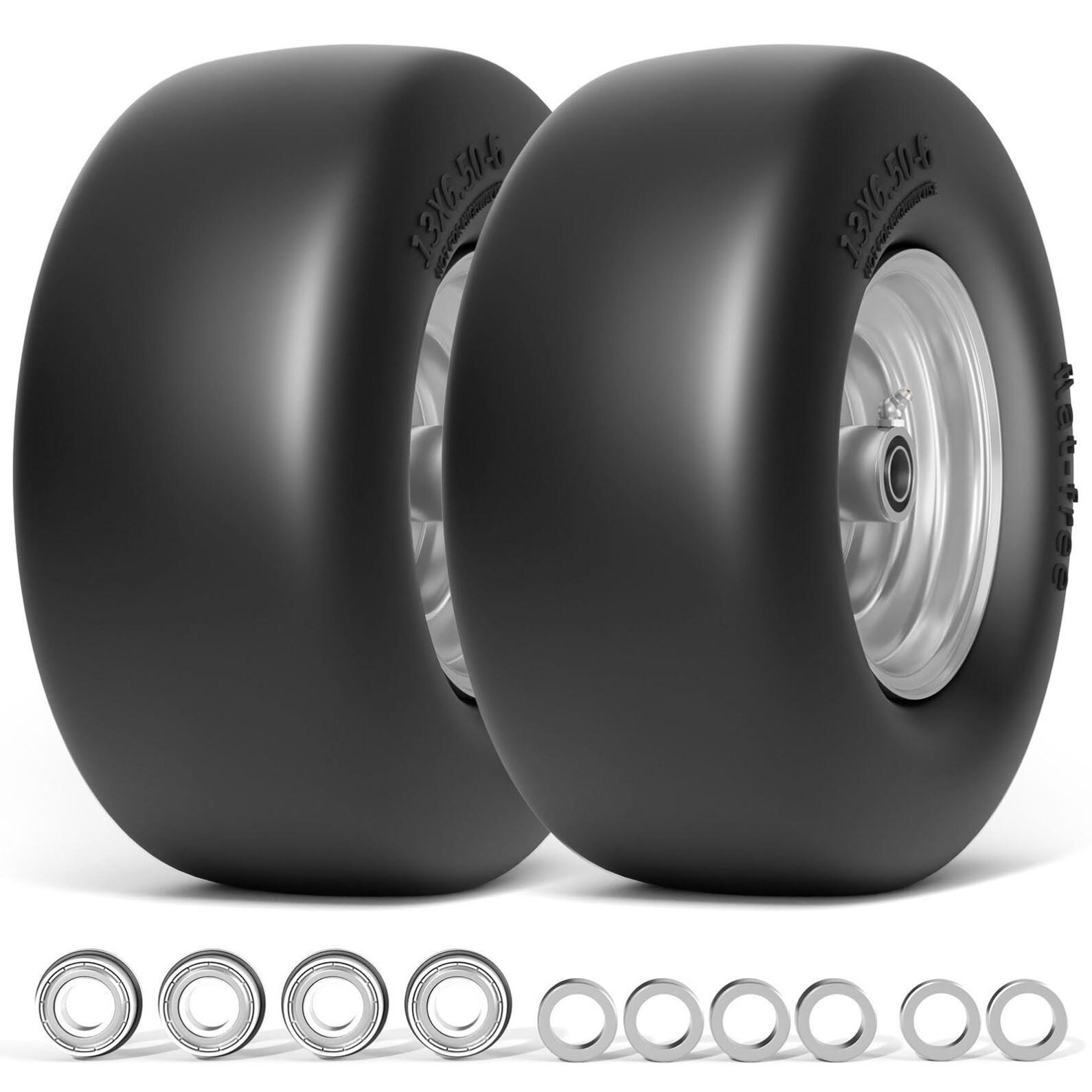 RONPOW 13x6.50-6 Flat Free Tires, Zero Turn Mower