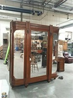 3 panel mirror armoire