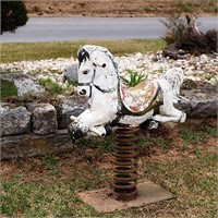 Vintage park cast Aluminum rocking horse