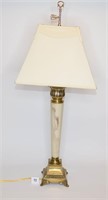 Large Decorative Brass Lamp with Finial