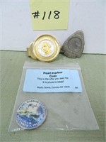 Buffalo Nickel in Arrowhead, Pearl Harbor Coin,
