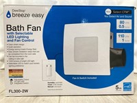 Dewstop Breeze Easy Bath Fan With Selectable Led