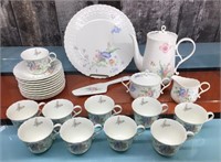 Mikasa "Something Blue" tea set & cake servers