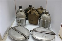 WWI AND WWII MESS KITS, CANTEENS