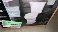 Glacier Bay 2pc Elongated Toilet w/ Seat (DAMAGED)
