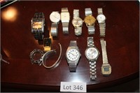 (9) Men's Wrist Watches