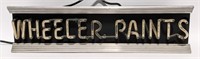 Vintage Wheeler Paints Neon Advertising Sign