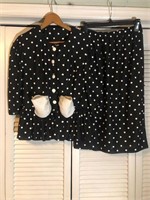 VINTAGE GLENFREY FASHIONS 2PC POLKA DOT SET