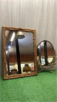 2 X ANTIQUE ORNATE GILT MIRRORS INCLUDES: