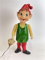 Vintage Union Jointed Elf w/ Lantern Blow Mold