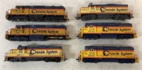 6 HO Chessie Systems Train Engines-Atlas other