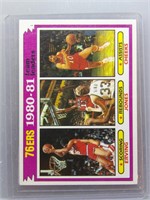 Julius Erving 1981 Topps Sixers Team Card