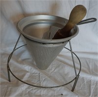 colander/ricer with masher