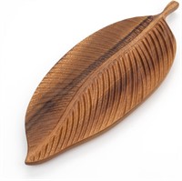 LAHONI Wooden Leaf Serving Tray x4