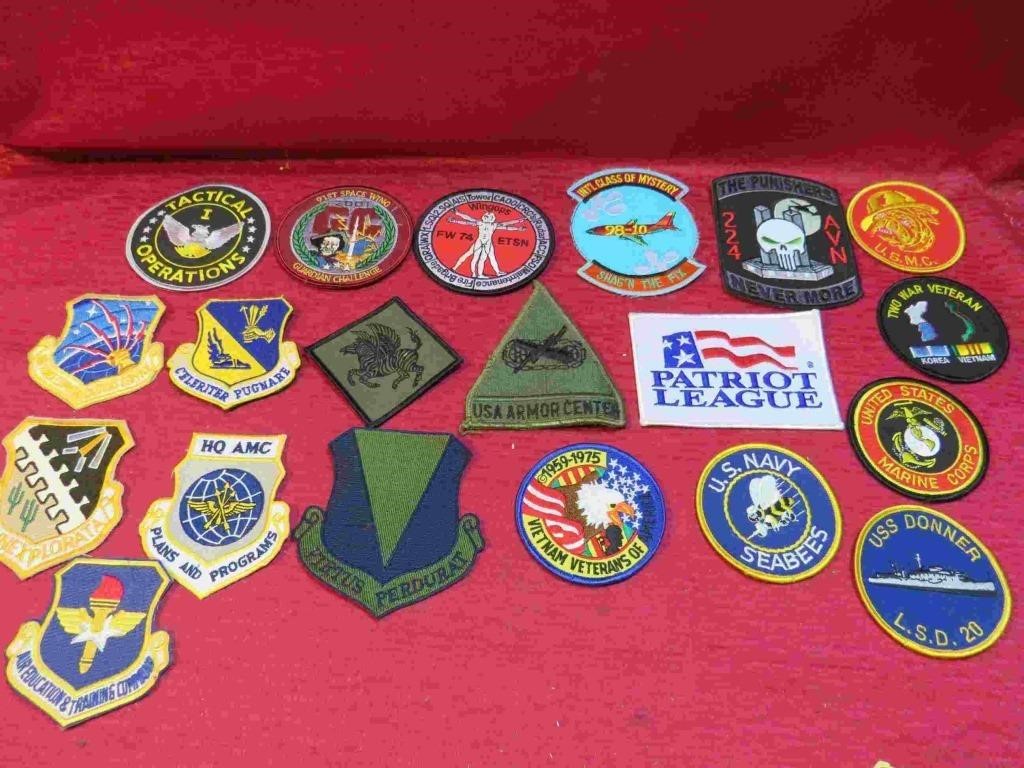 USA Military Lot 20 Patches Air Force Navy Army