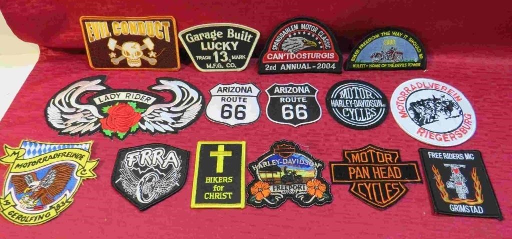 Biker Motorcycle Lot 15 Patches Harley Davidson++