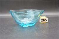 Nice vintage blue glass dish