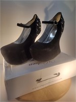 Elegant Black Platform Shoes Women Size 9