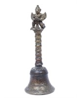 19th C. Heavy Indian Hindu Brass Bell