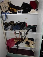 LOT OF HANDBAGS & PURSES IN THE CLOSET