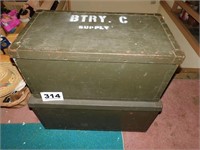 2 MILITARY LIFT LID LOCKERS/BOXES