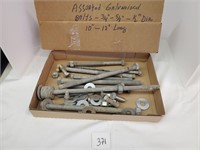 lot of assorted galvanized bolts