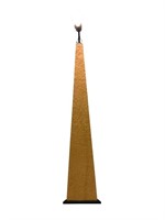 Unique Wood Pyramid Standing Lamp