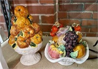 ITALIAN TOPIARY OF FRUIT AND BASKET OF FRUIT