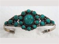 Sterling Silver Cuff w/Turquoise