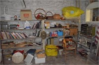 Entire Contents of Shelves on West Wall