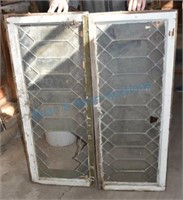 2 vintage led glass windows