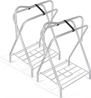 2 Pcs Foldable Saddle Rack  22x26x36 Inches