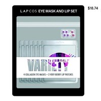Lapcos 4 Collagen Eye Masks & 2 Very Berry Lip Set