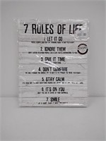 .NEW - 7 rules of life poster canvas 11.5 in x