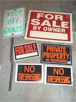 KEEP OF GRASS & FOR SALE BY OWNER SIGNS