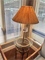 Vintage Rattan Table Lamp(Sunroom)