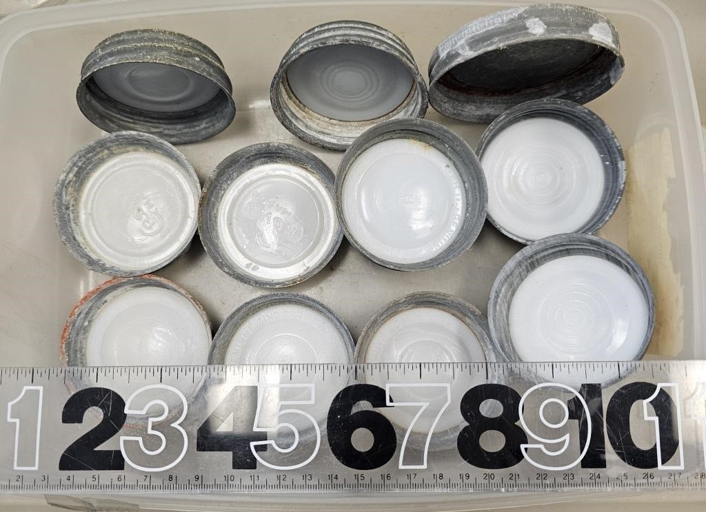 Zinc Canning Jar Lids with Glass Inerts