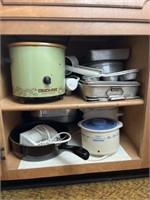 Contents of cabinet, cookware