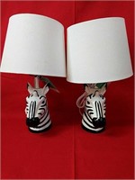 Two Zebra Lamps