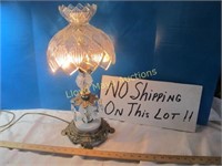 Brass & Glass Accent Lamp - 20" Tall NO SHIPPING