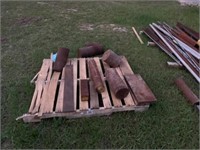 LOT OF STEEL ROUNDS AND PLATE STEEL